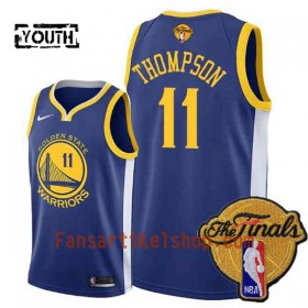NBA Golden State Warriors Trikot Klay Thompson 11 2018 NBA Finals Patch Nike Blau Swingman - Kinder